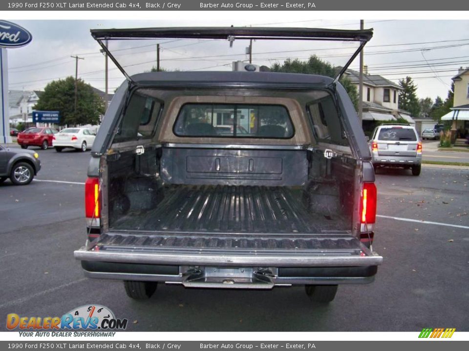 1990 Ford F250 XLT Lariat Extended Cab 4x4 Black / Grey Photo #20
