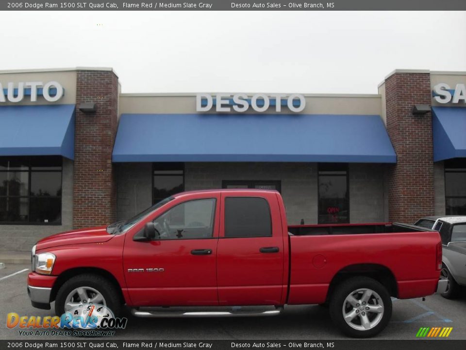 2006 Dodge Ram 1500 SLT Quad Cab Flame Red / Medium Slate Gray Photo #1