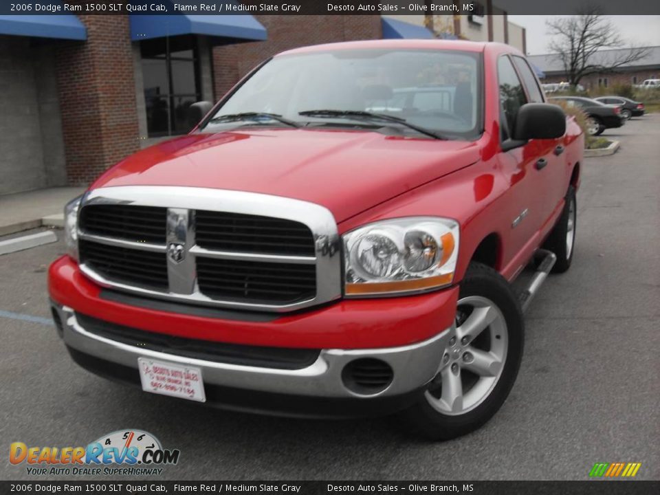 2006 Dodge Ram 1500 SLT Quad Cab Flame Red / Medium Slate Gray Photo #2