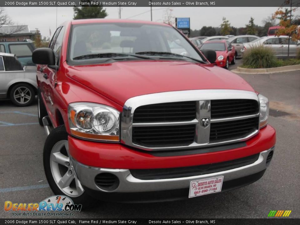 2006 Dodge Ram 1500 SLT Quad Cab Flame Red / Medium Slate Gray Photo #4