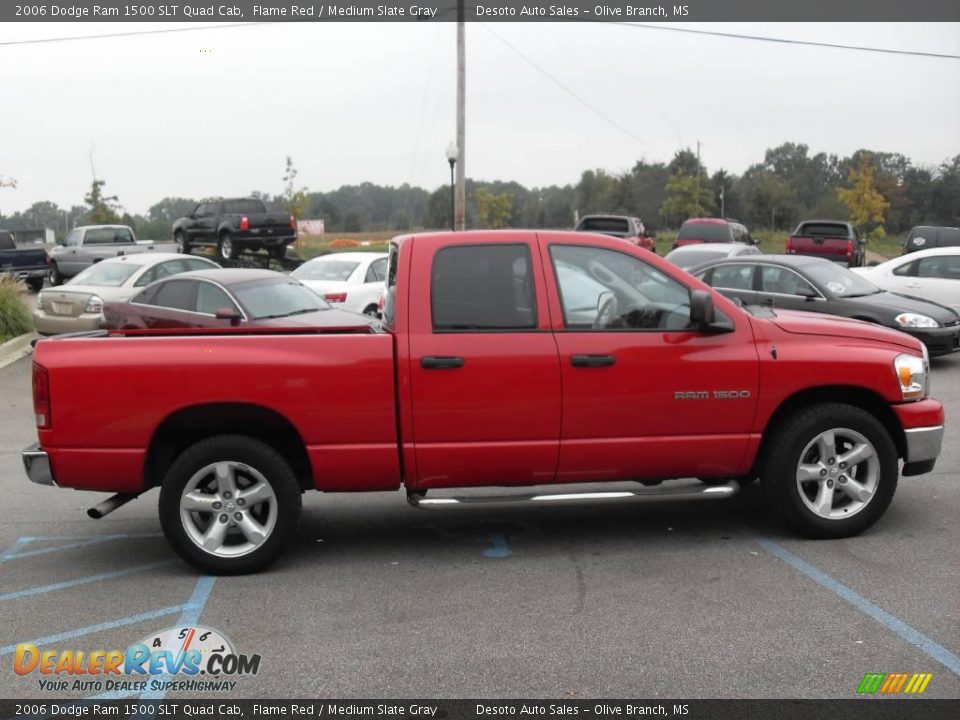 2006 Dodge Ram 1500 SLT Quad Cab Flame Red / Medium Slate Gray Photo #5