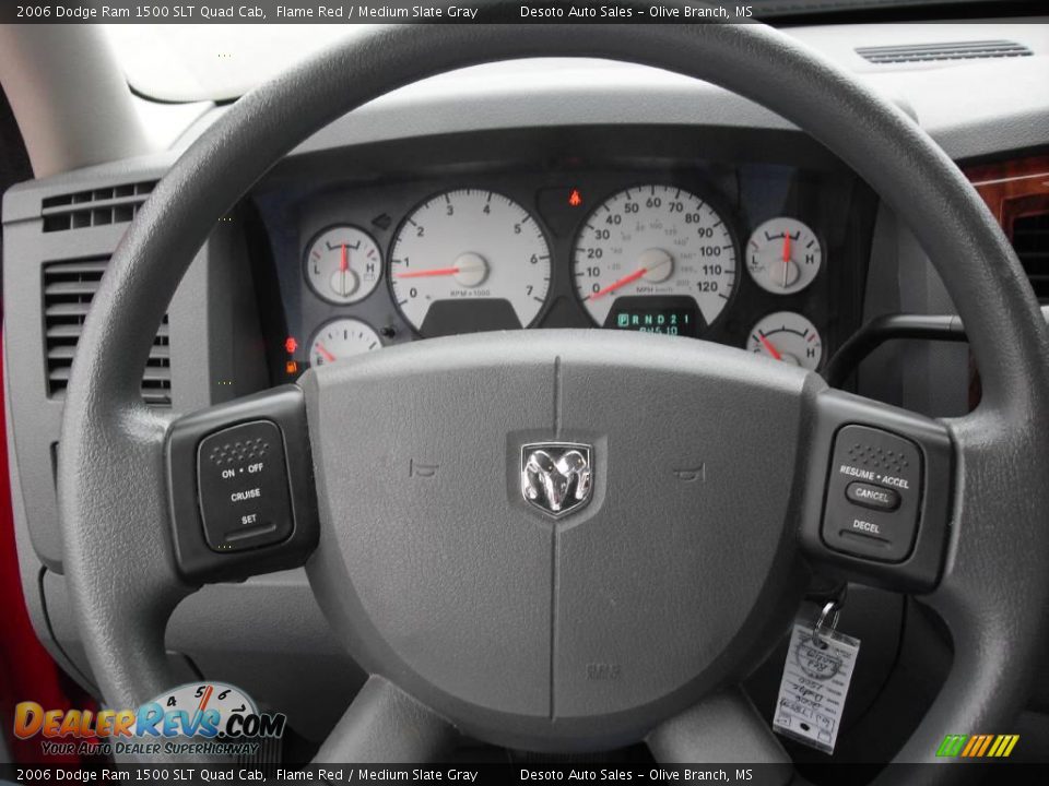 2006 Dodge Ram 1500 SLT Quad Cab Flame Red / Medium Slate Gray Photo #10