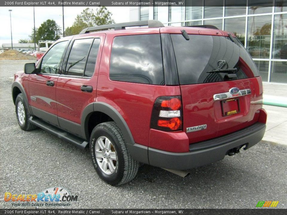 2006 Ford Explorer XLT 4x4 Redfire Metallic / Camel Photo #3
