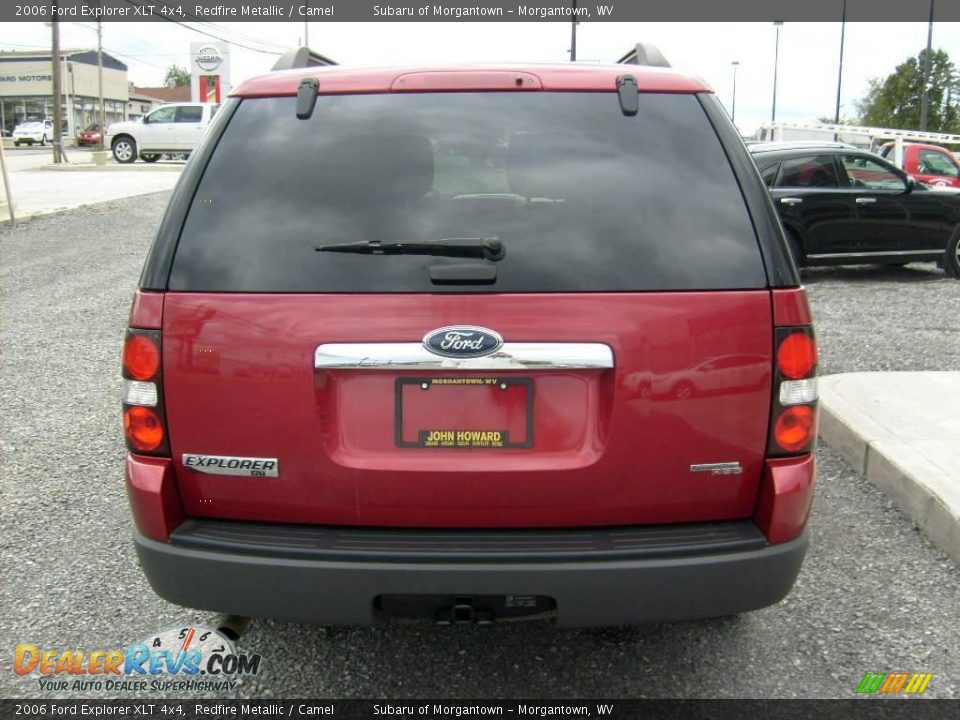 2006 Ford Explorer XLT 4x4 Redfire Metallic / Camel Photo #4