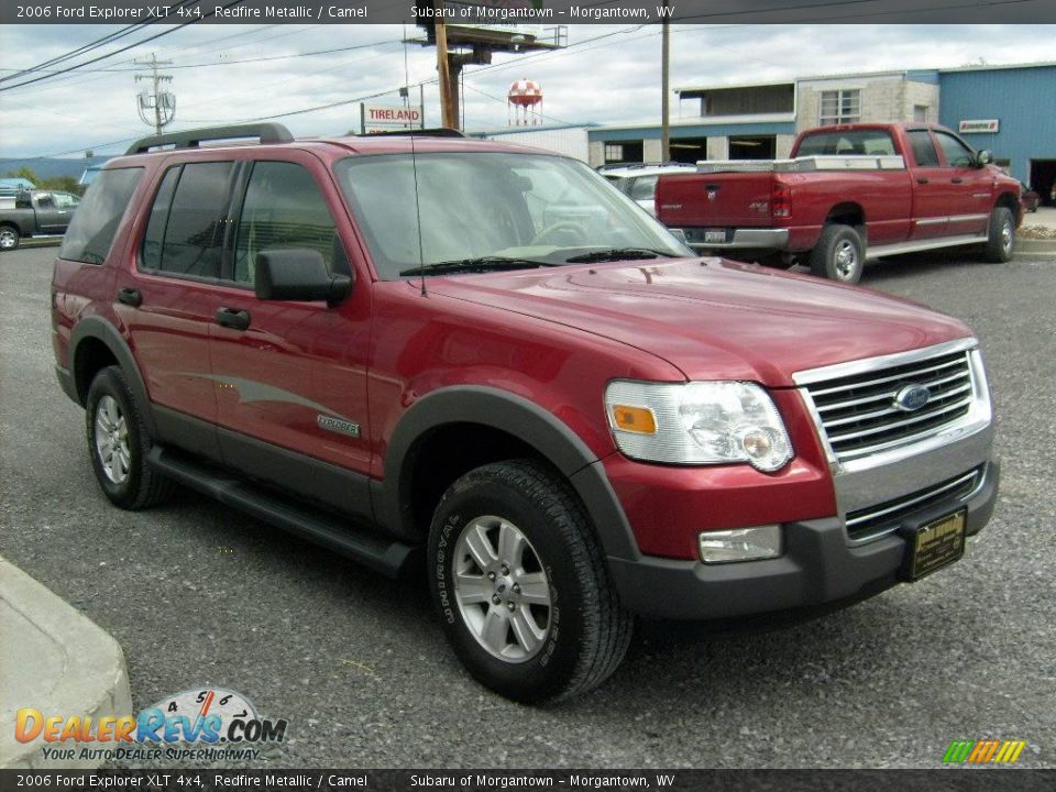 2006 Ford Explorer XLT 4x4 Redfire Metallic / Camel Photo #7
