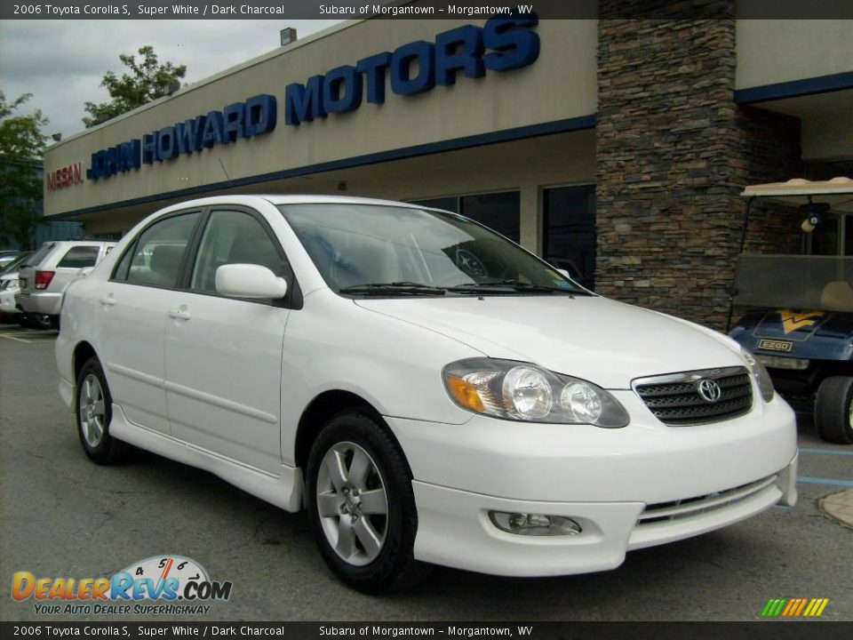 2006 Toyota Corolla S Super White / Dark Charcoal Photo #1