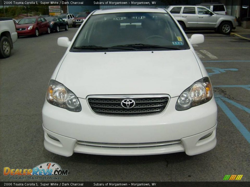 2006 Toyota Corolla S Super White / Dark Charcoal Photo #2