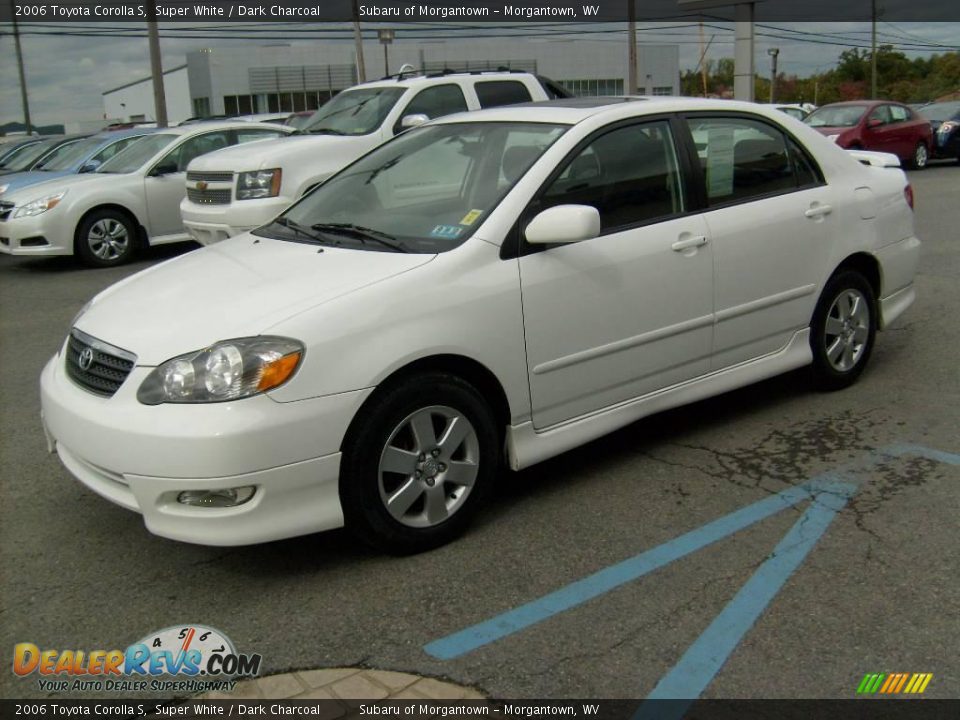 2006 Toyota Corolla S Super White / Dark Charcoal Photo #3