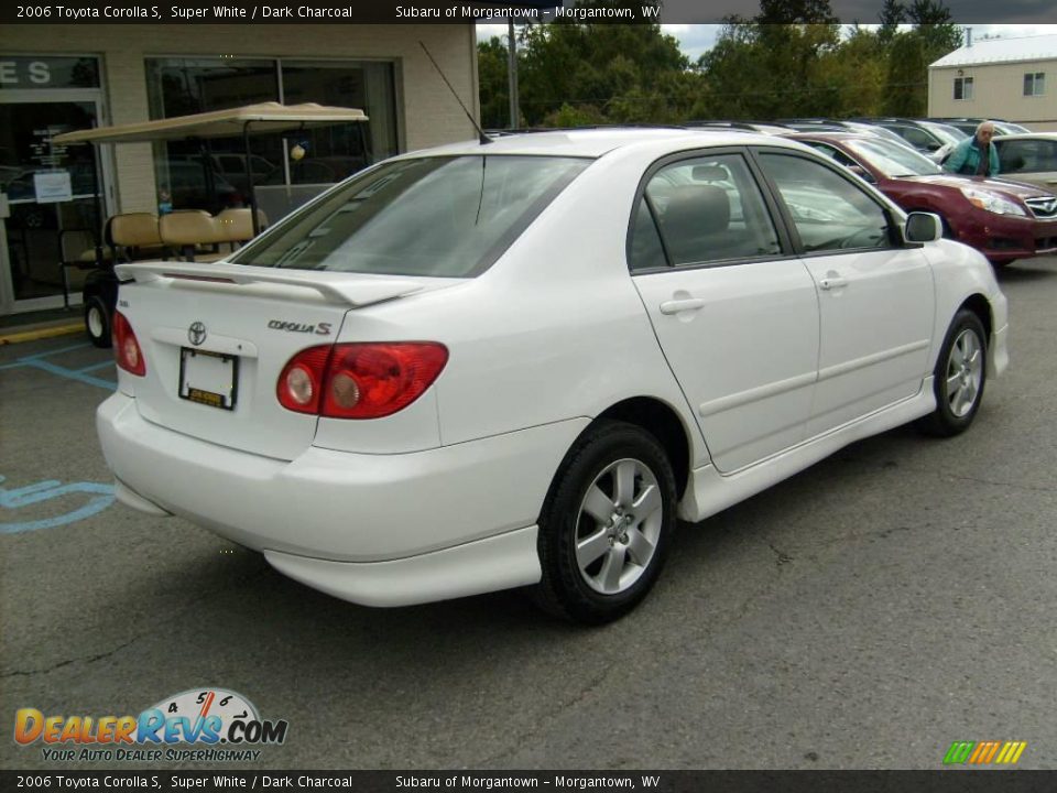 2006 Toyota Corolla S Super White / Dark Charcoal Photo #7