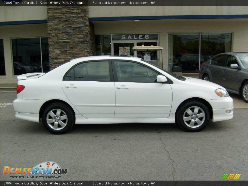 2006 Toyota Corolla S Super White / Dark Charcoal Photo #8