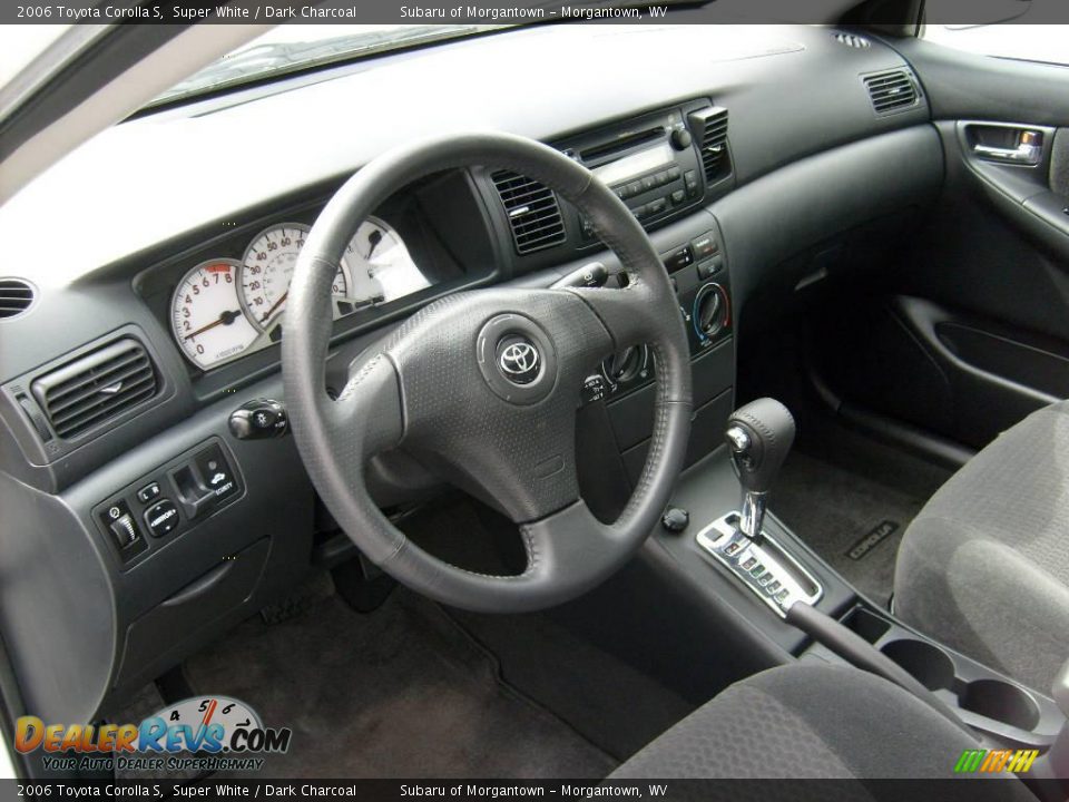 2006 Toyota Corolla S Super White / Dark Charcoal Photo #11