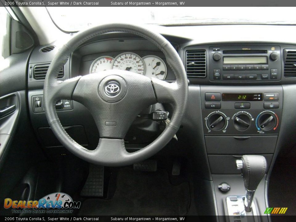 2006 Toyota Corolla S Super White / Dark Charcoal Photo #15