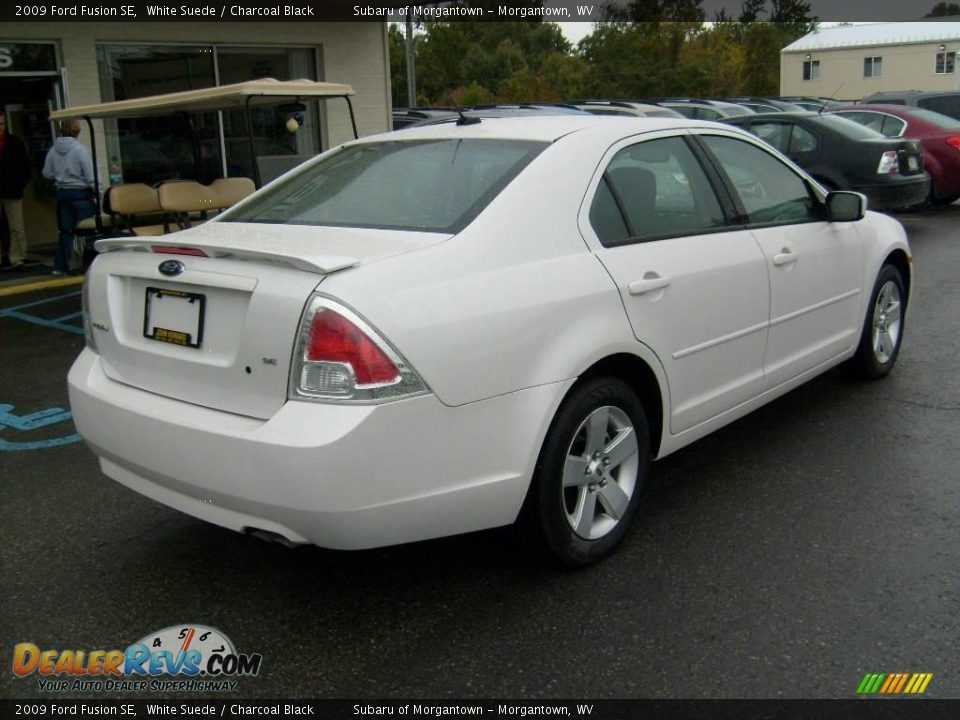 2009 Ford Fusion SE White Suede / Charcoal Black Photo #6