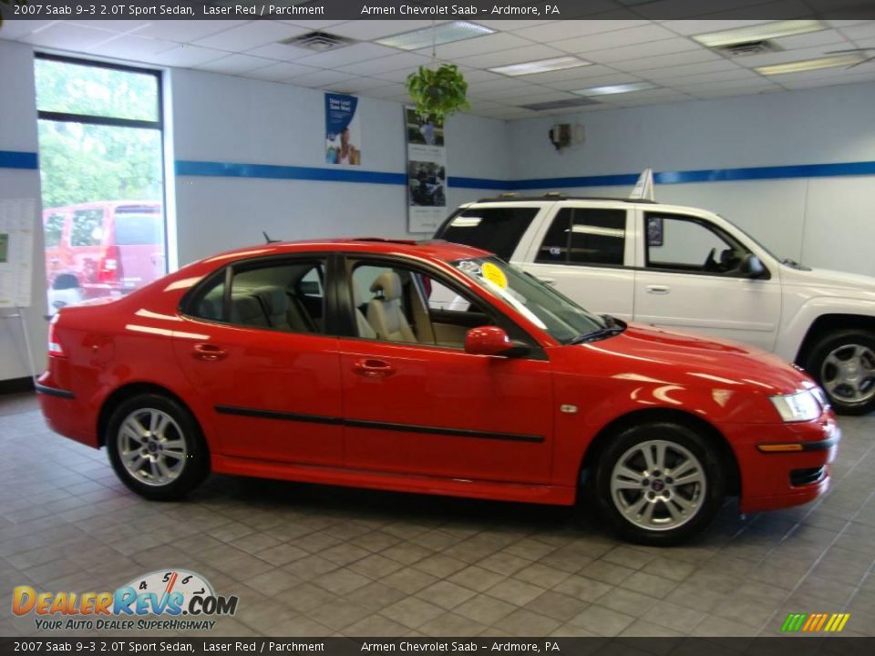 2007 Saab 9-3 2.0T Sport Sedan Laser Red / Parchment Photo #5