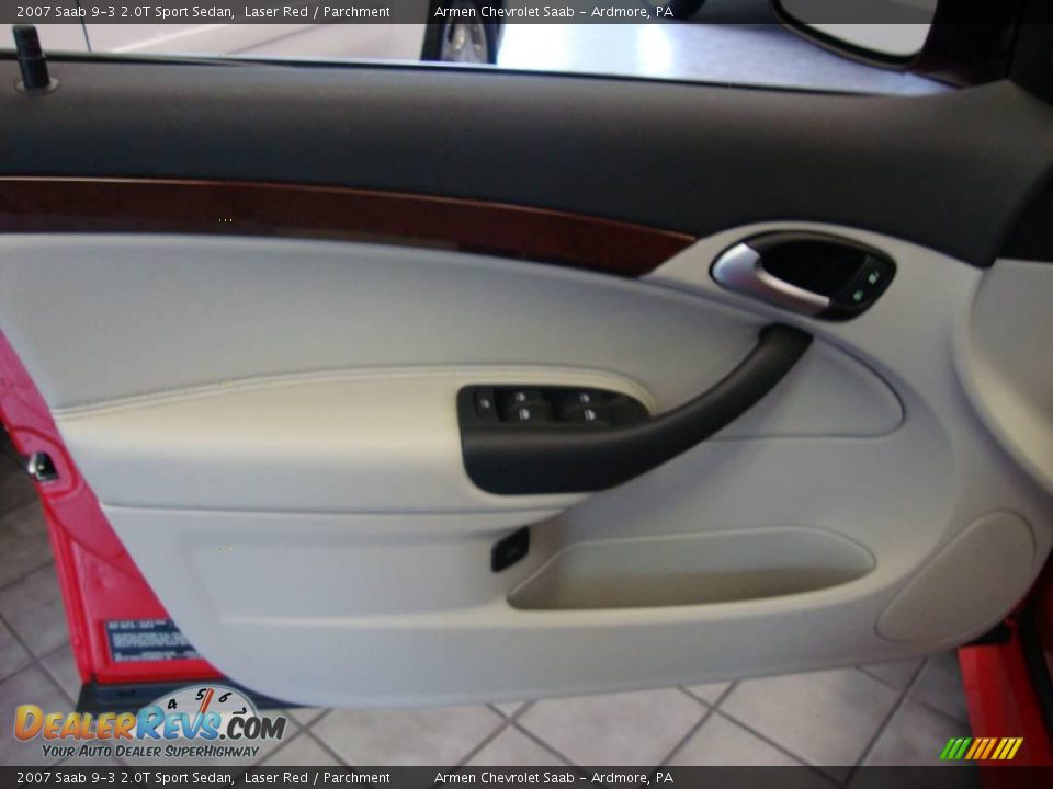 2007 Saab 9-3 2.0T Sport Sedan Laser Red / Parchment Photo #11