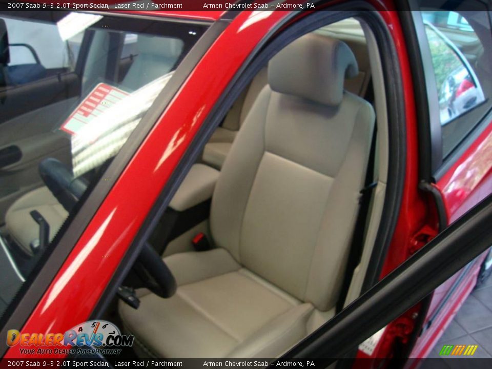 2007 Saab 9-3 2.0T Sport Sedan Laser Red / Parchment Photo #14