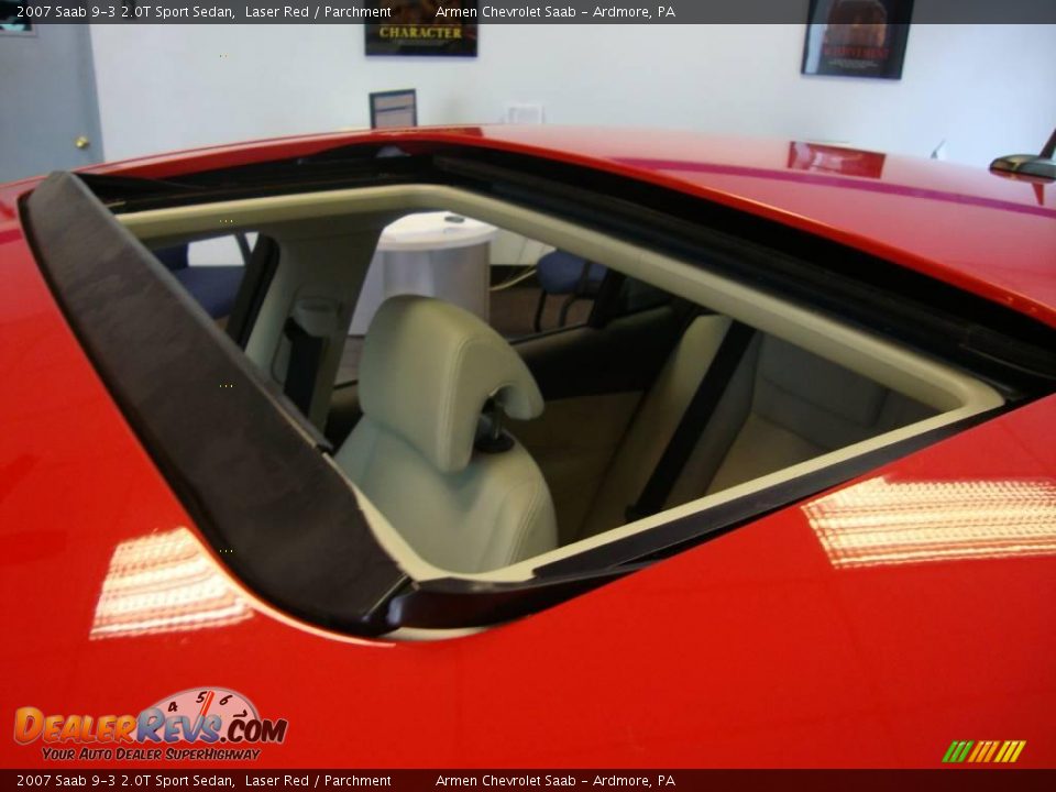 2007 Saab 9-3 2.0T Sport Sedan Laser Red / Parchment Photo #15