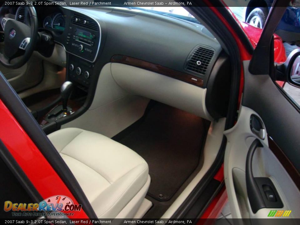2007 Saab 9-3 2.0T Sport Sedan Laser Red / Parchment Photo #16