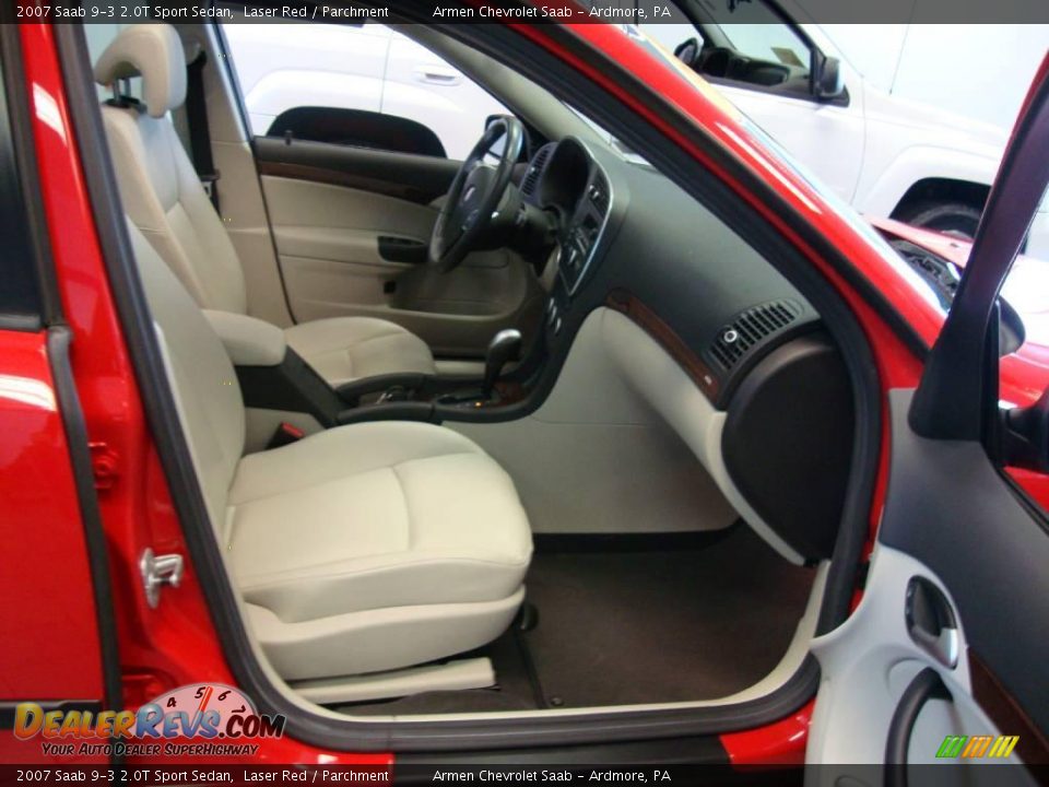 2007 Saab 9-3 2.0T Sport Sedan Laser Red / Parchment Photo #18