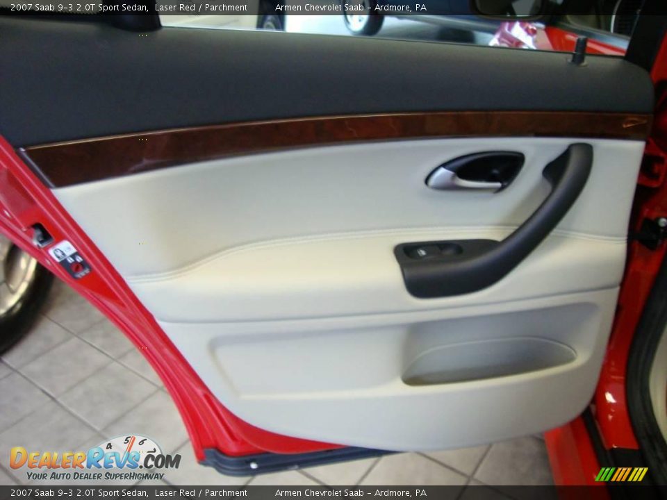 2007 Saab 9-3 2.0T Sport Sedan Laser Red / Parchment Photo #21