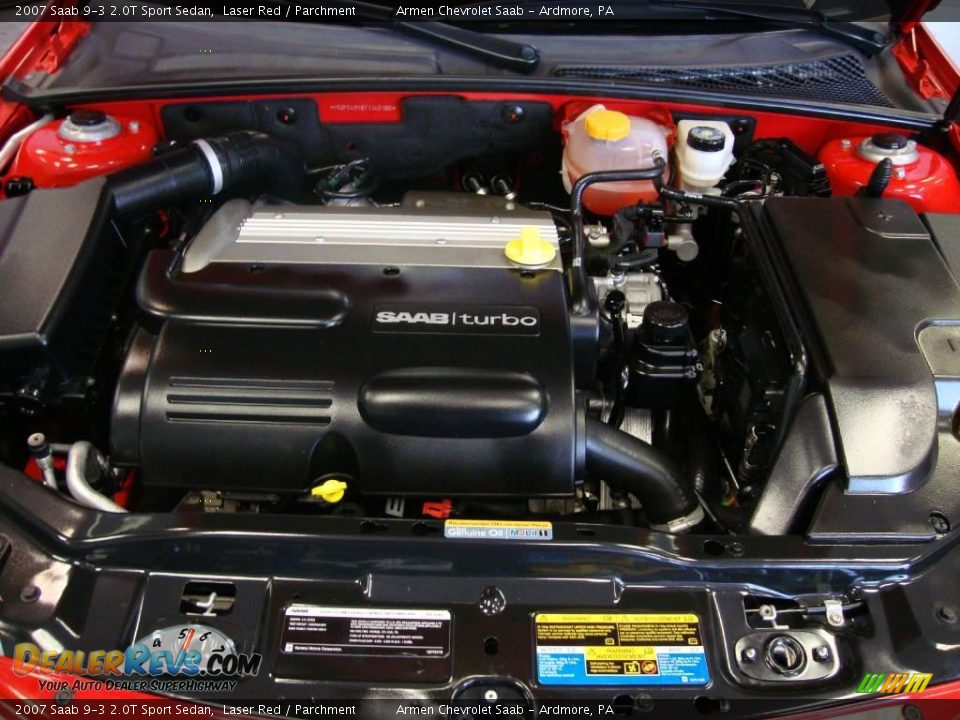 2007 Saab 9-3 2.0T Sport Sedan Laser Red / Parchment Photo #23