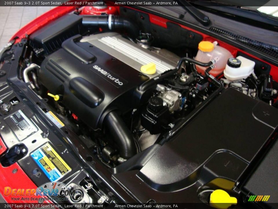 2007 Saab 9-3 2.0T Sport Sedan Laser Red / Parchment Photo #24
