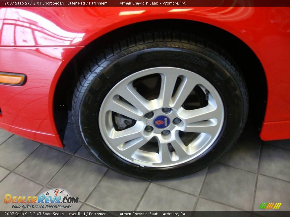 2007 Saab 9-3 2.0T Sport Sedan Laser Red / Parchment Photo #26