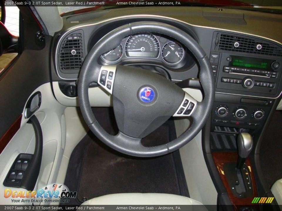 2007 Saab 9-3 2.0T Sport Sedan Laser Red / Parchment Photo #30