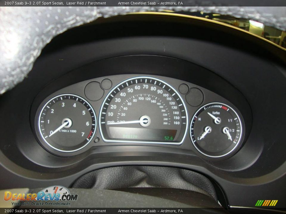 2007 Saab 9-3 2.0T Sport Sedan Laser Red / Parchment Photo #34