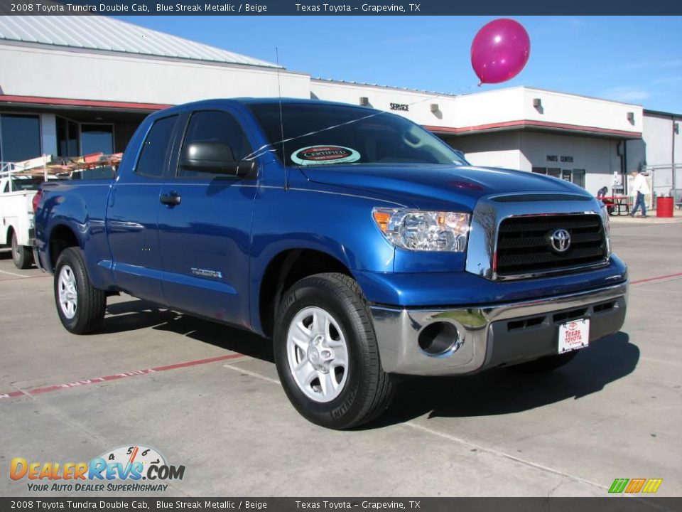 2008 Toyota Tundra Double Cab Blue Streak Metallic / Beige Photo #1