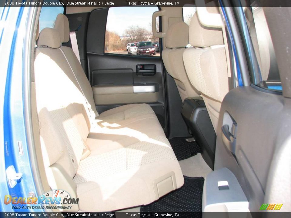 2008 Toyota Tundra Double Cab Blue Streak Metallic / Beige Photo #10