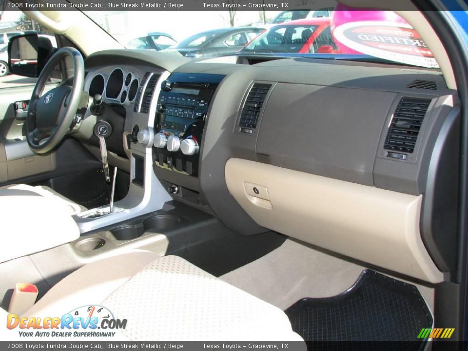 2008 Toyota Tundra Double Cab Blue Streak Metallic / Beige Photo #11