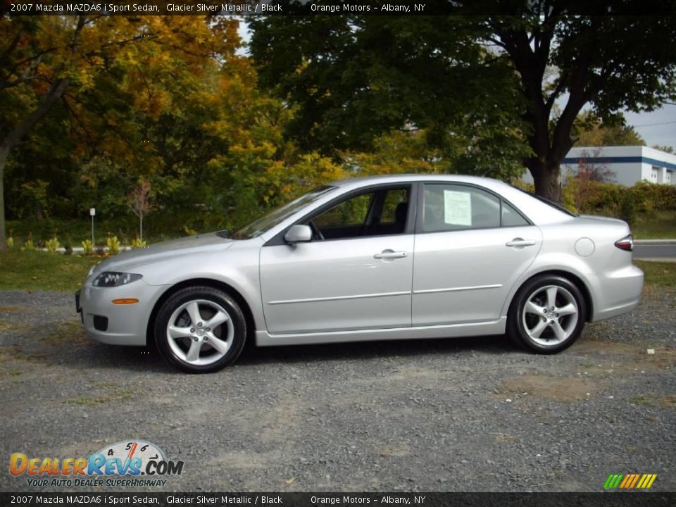 2007 Mazda MAZDA6 i Sport Sedan Glacier Silver Metallic / Black Photo #2