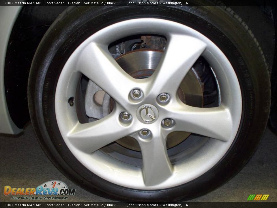 2007 Mazda MAZDA6 i Sport Sedan Glacier Silver Metallic / Black Photo #7