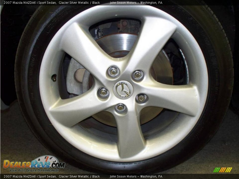 2007 Mazda MAZDA6 i Sport Sedan Glacier Silver Metallic / Black Photo #8