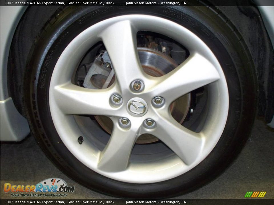 2007 Mazda MAZDA6 i Sport Sedan Glacier Silver Metallic / Black Photo #9