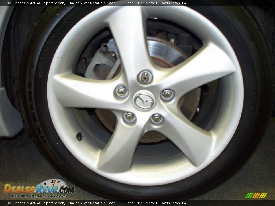 2007 Mazda MAZDA6 i Sport Sedan Glacier Silver Metallic / Black Photo #10