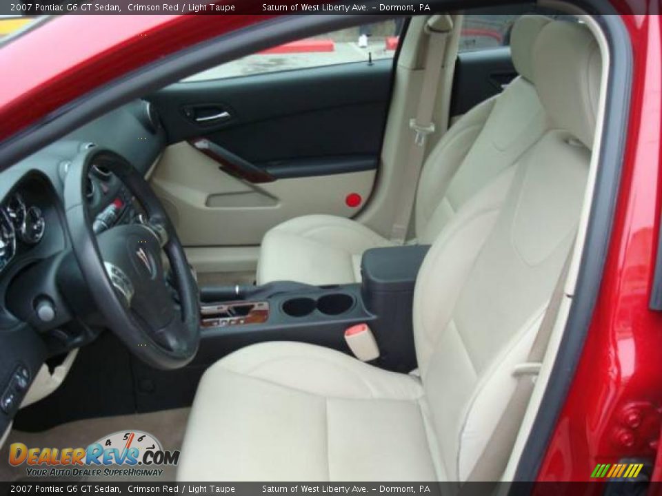 2007 Pontiac G6 GT Sedan Crimson Red / Light Taupe Photo #8