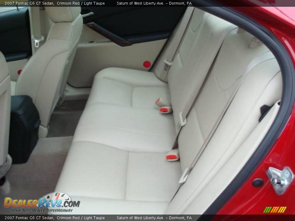 2007 Pontiac G6 GT Sedan Crimson Red / Light Taupe Photo #9