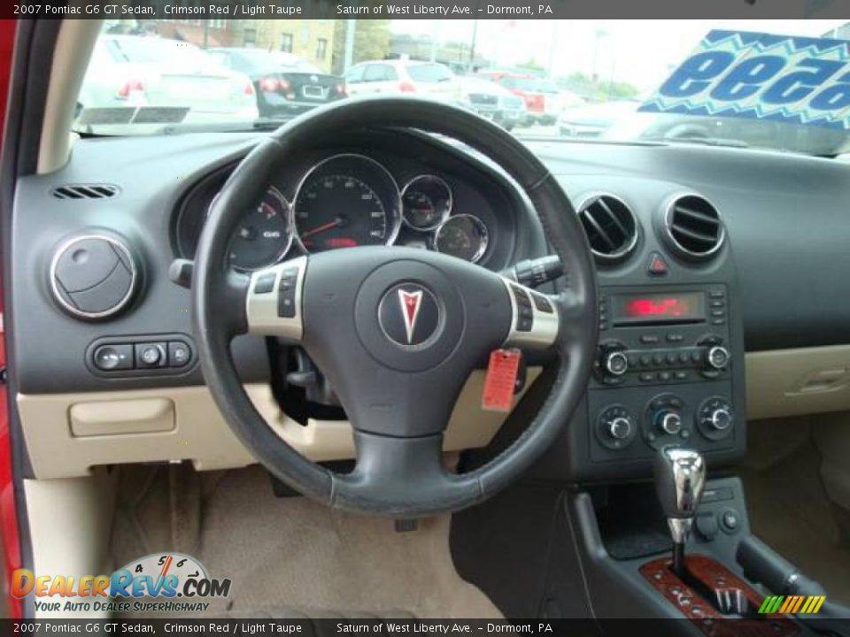 2007 Pontiac G6 GT Sedan Crimson Red / Light Taupe Photo #10