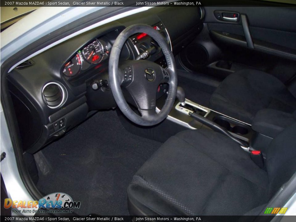 2007 Mazda MAZDA6 i Sport Sedan Glacier Silver Metallic / Black Photo #14