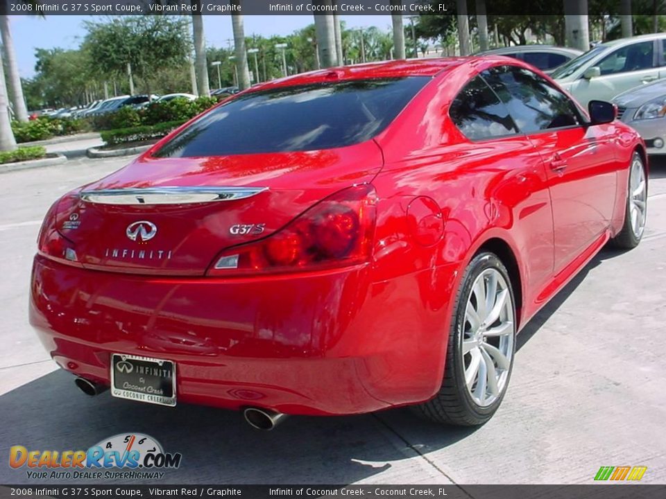 2008 Infiniti G 37 S Sport Coupe Vibrant Red / Graphite Photo #3