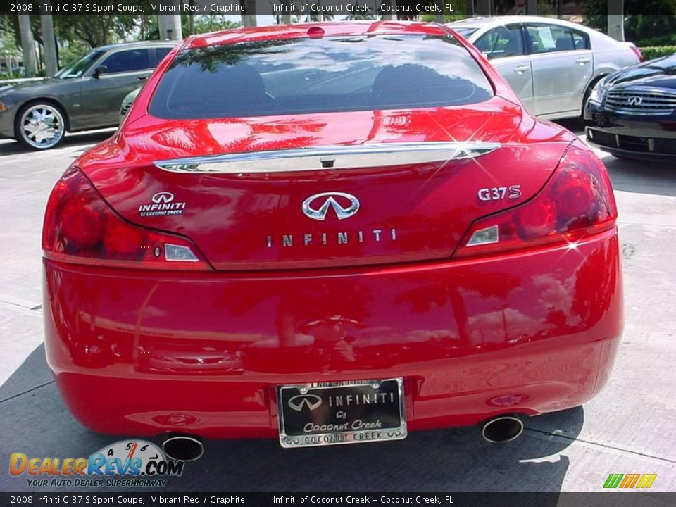 2008 Infiniti G 37 S Sport Coupe Vibrant Red / Graphite Photo #5