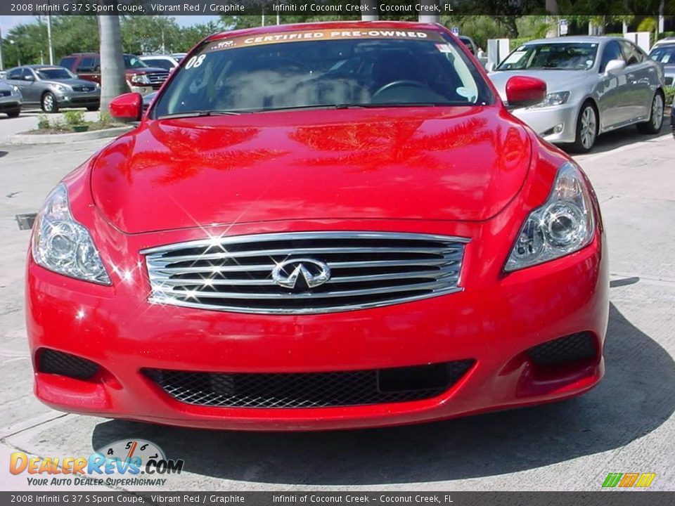 2008 Infiniti G 37 S Sport Coupe Vibrant Red / Graphite Photo #6