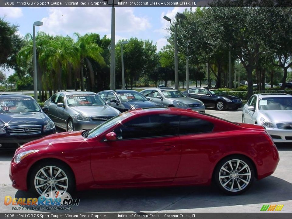 2008 Infiniti G 37 S Sport Coupe Vibrant Red / Graphite Photo #7