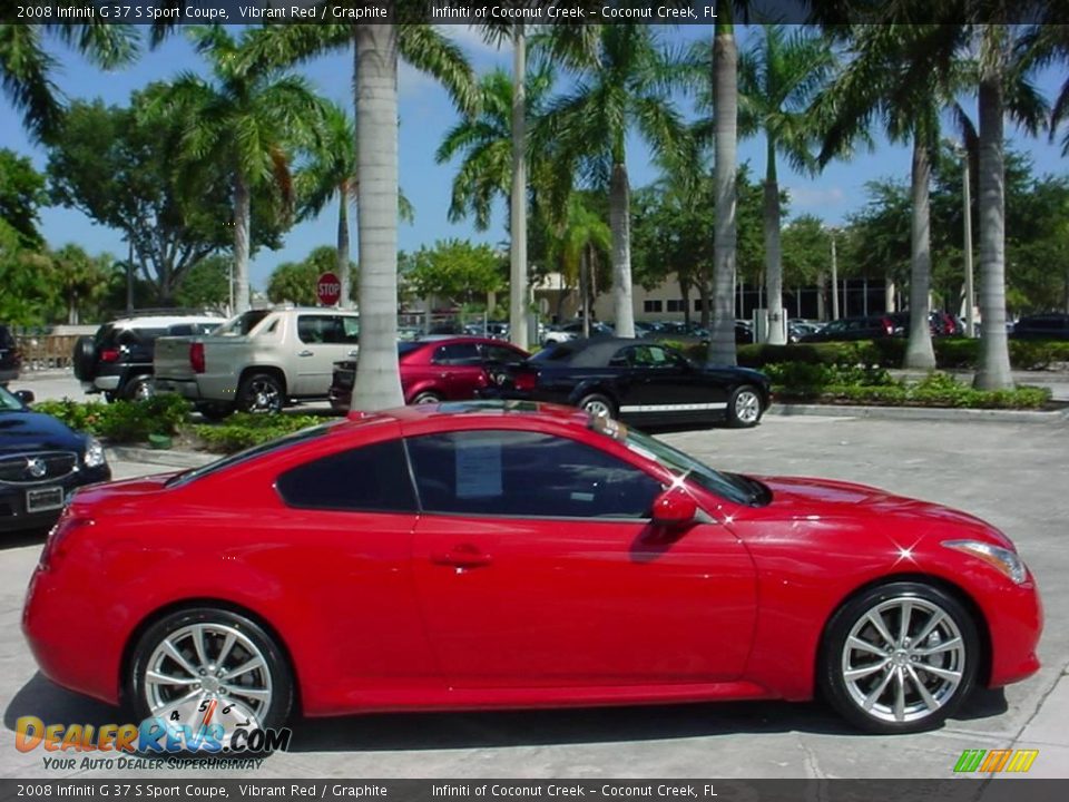 2008 Infiniti G 37 S Sport Coupe Vibrant Red / Graphite Photo #8