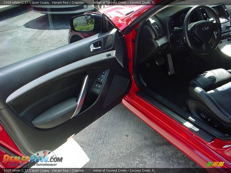 2008 Infiniti G 37 S Sport Coupe Vibrant Red / Graphite Photo #9