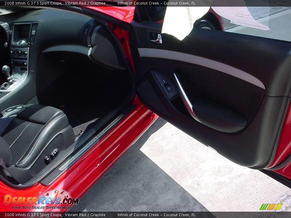 2008 Infiniti G 37 S Sport Coupe Vibrant Red / Graphite Photo #10