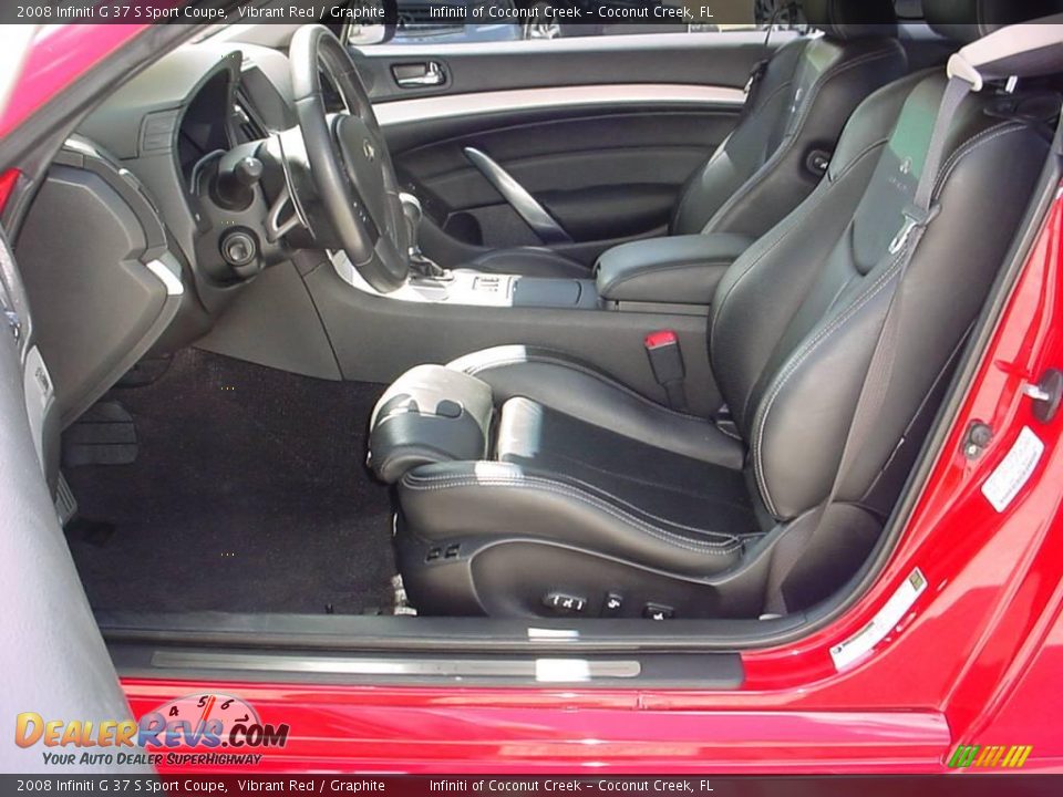 2008 Infiniti G 37 S Sport Coupe Vibrant Red / Graphite Photo #11