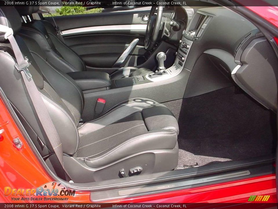 2008 Infiniti G 37 S Sport Coupe Vibrant Red / Graphite Photo #12